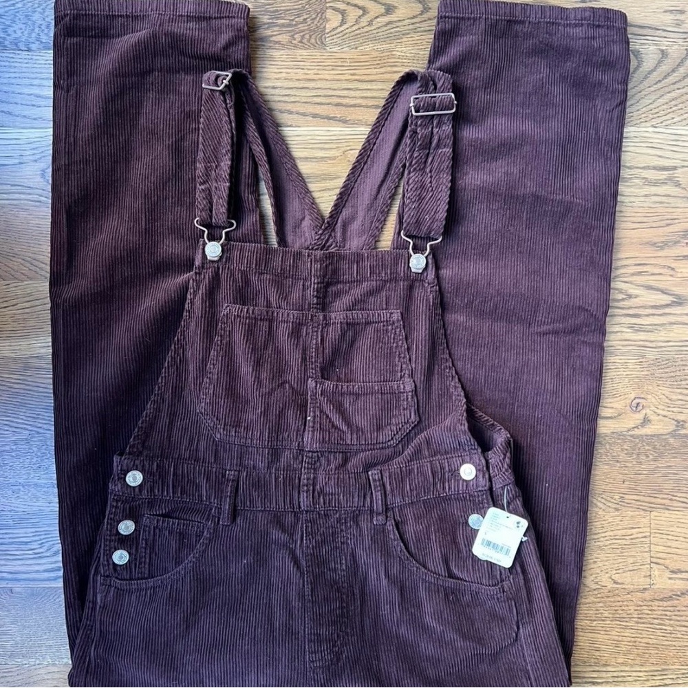 We The Free Ziggy Corduroy Overalls in Deep Brown